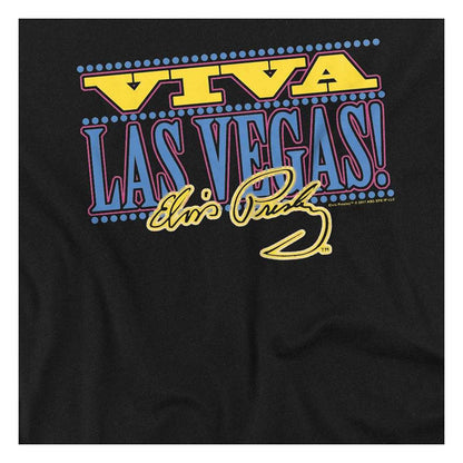 Black - Side - Elvis Presley Unisex Adult Viva Las Vegas Long-Sleeved T-Shirt