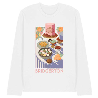 White - Front - Bridgerton Unisex Adult Treats Long-Sleeved T-Shirt