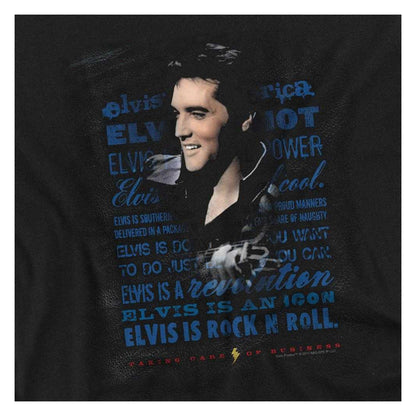 Black - Side - Elvis Presley Unisex Adult Icon Long-Sleeved T-Shirt