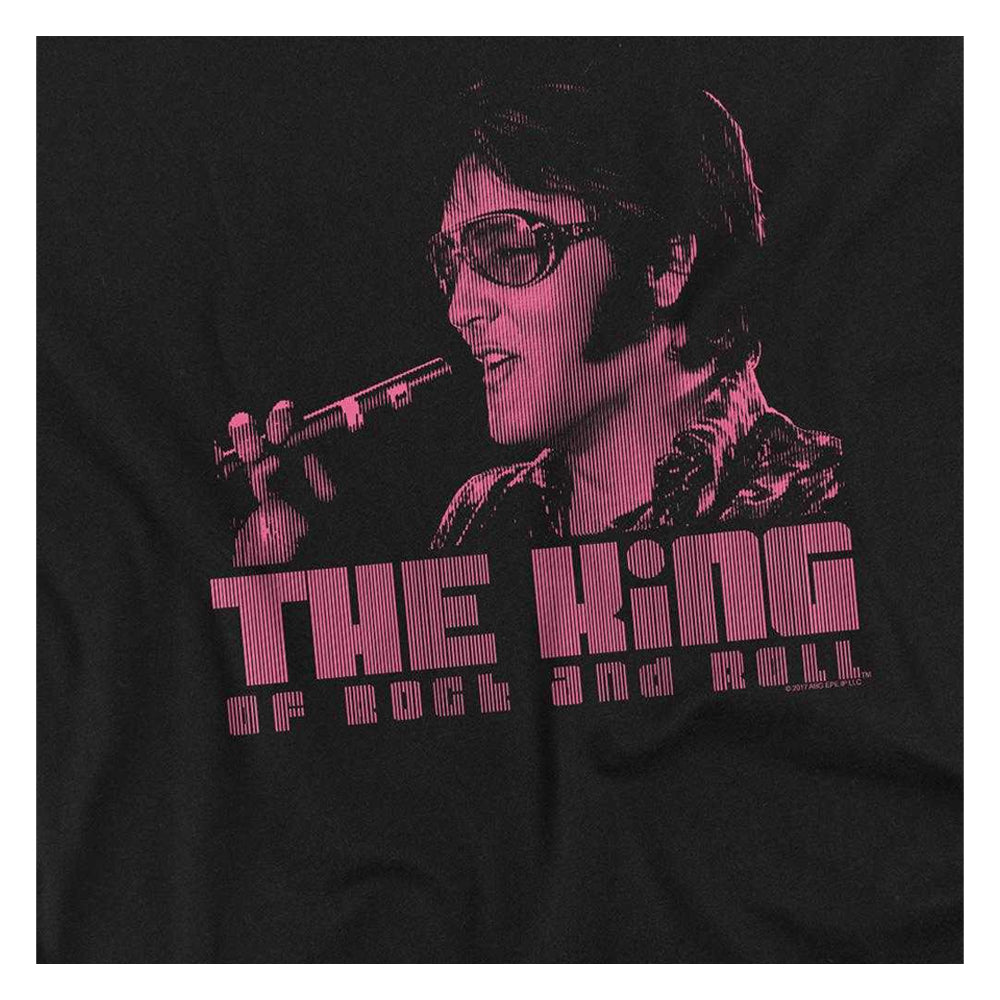 Black - Side - Elvis Presley Unisex Adult The King Long-Sleeved T-Shirt