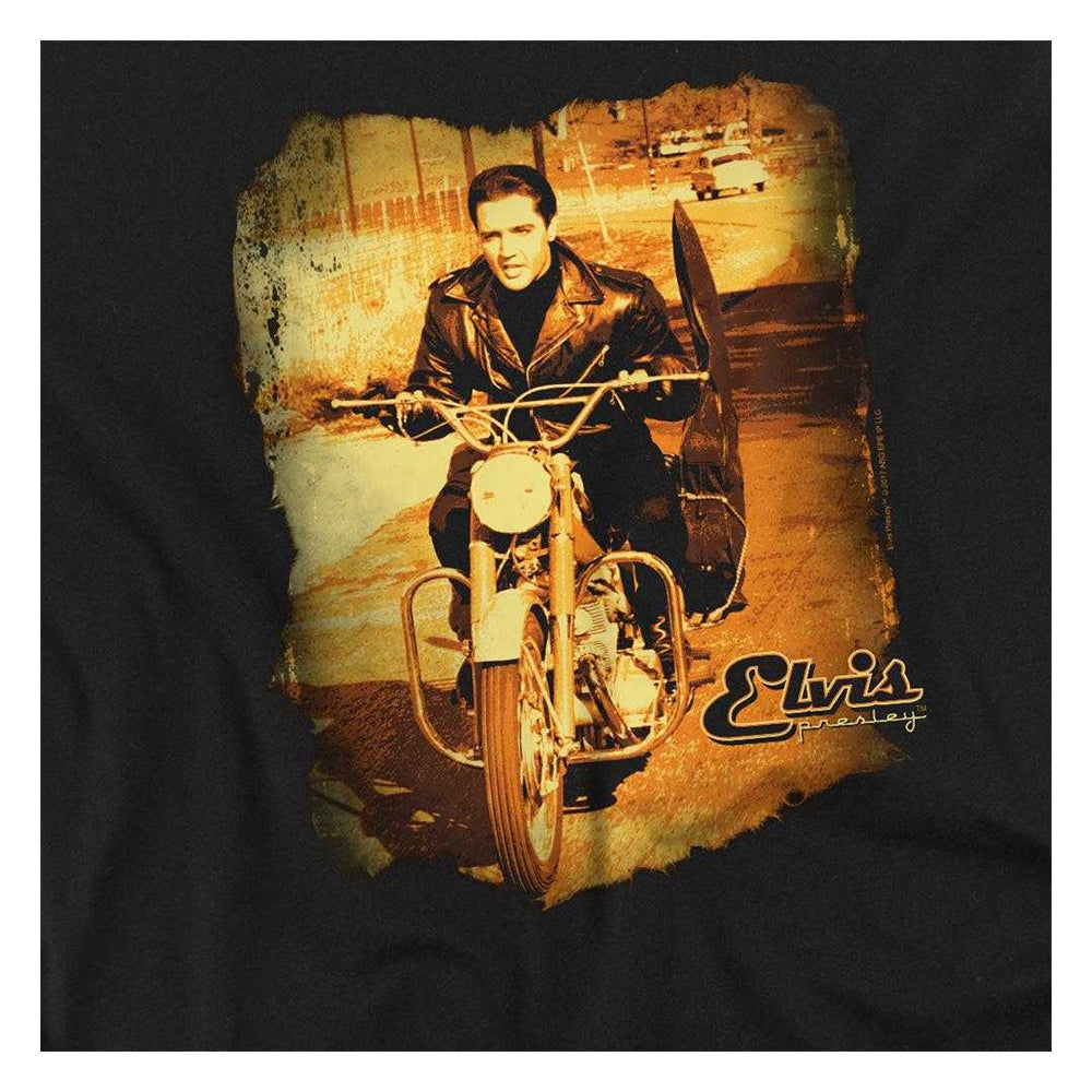 Black - Side - Elvis Presley Unisex Adult Hit The Road Long-Sleeved T-Shirt