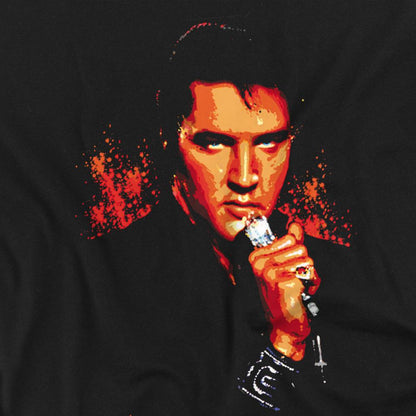 Black - Side - Elvis Presley Unisex Adult Trouble Long-Sleeved T-Shirt