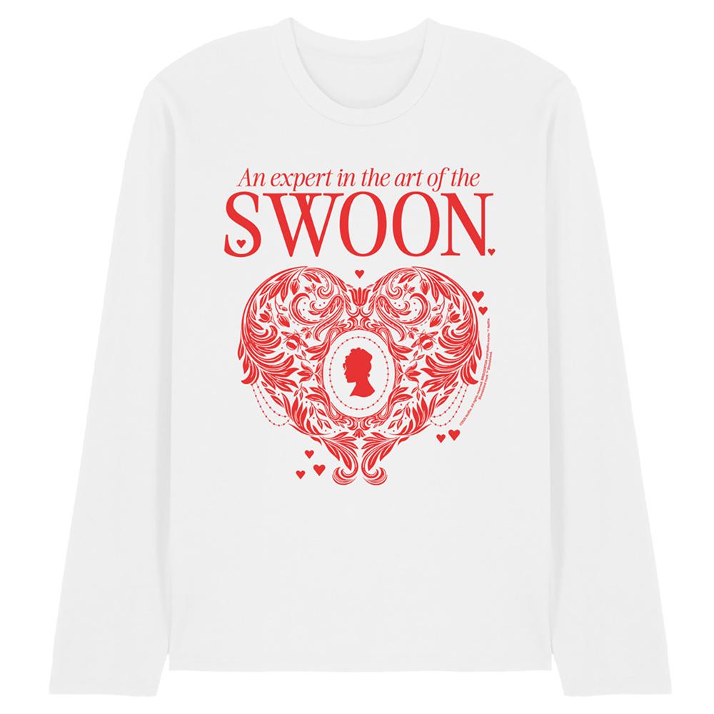 White - Front - Bridgerton Unisex Adult The Art Of Swoon Long-Sleeved T-Shirt