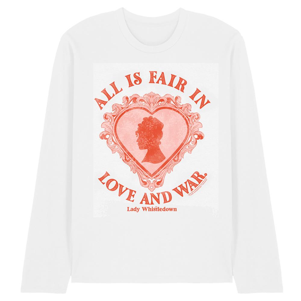 White - Front - Bridgerton Unisex Adult Love And War Lady Whistledown T-Shirt