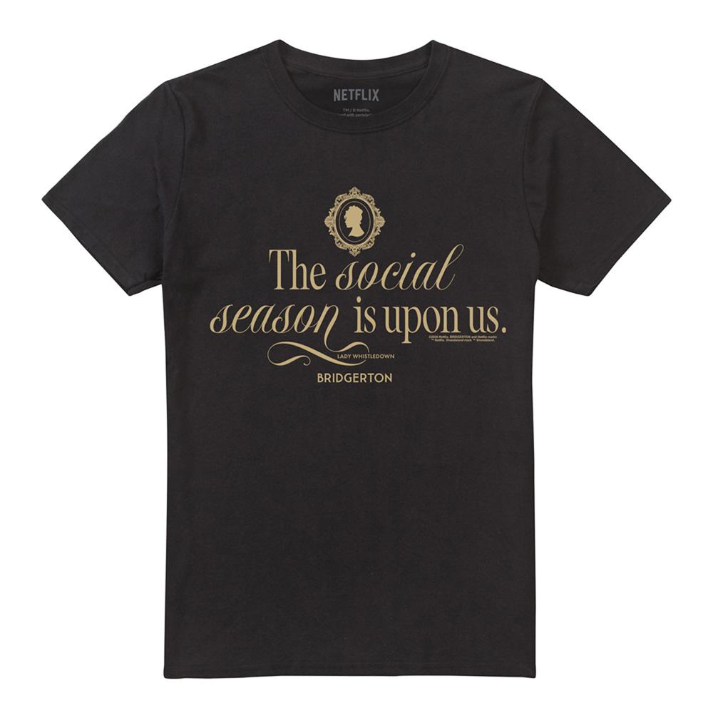 Black - Front - Bridgerton Unisex Adult The Social Season Is Upon Us T-Shirt