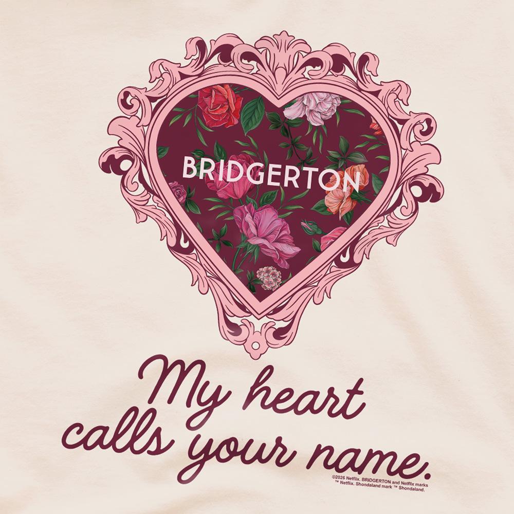 Natural - Side - Bridgerton Unisex Adult My Heart Calls Your Name T-Shirt