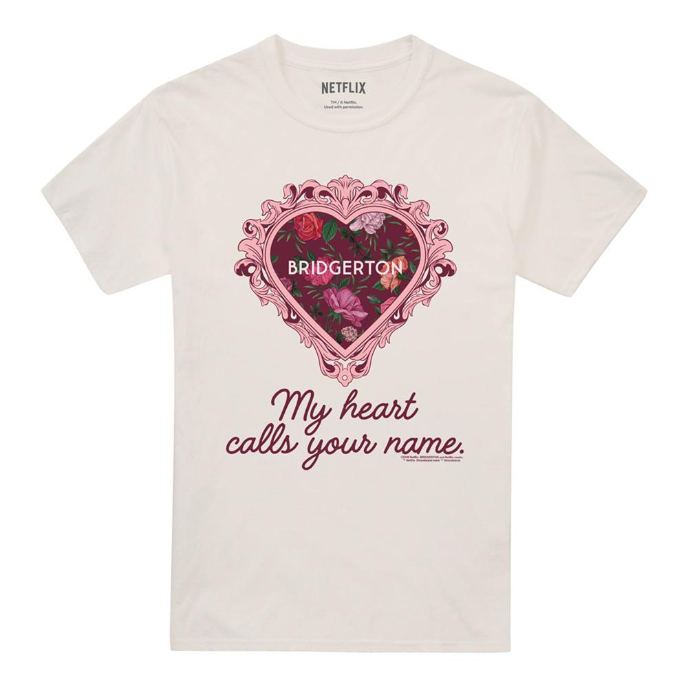 Natural - Front - Bridgerton Unisex Adult My Heart Calls Your Name T-Shirt