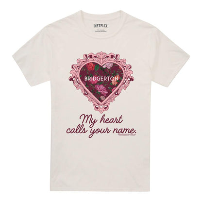 Natural - Front - Bridgerton Unisex Adult My Heart Calls Your Name T-Shirt
