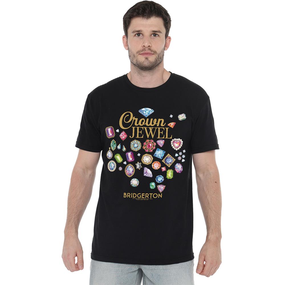 Black - Back - Bridgerton Unisex Adult Crown Jewel T-Shirt
