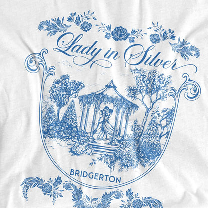 White - Side - Bridgerton Unisex Adult Fairy Tale Gazebo Dancing T-Shirt