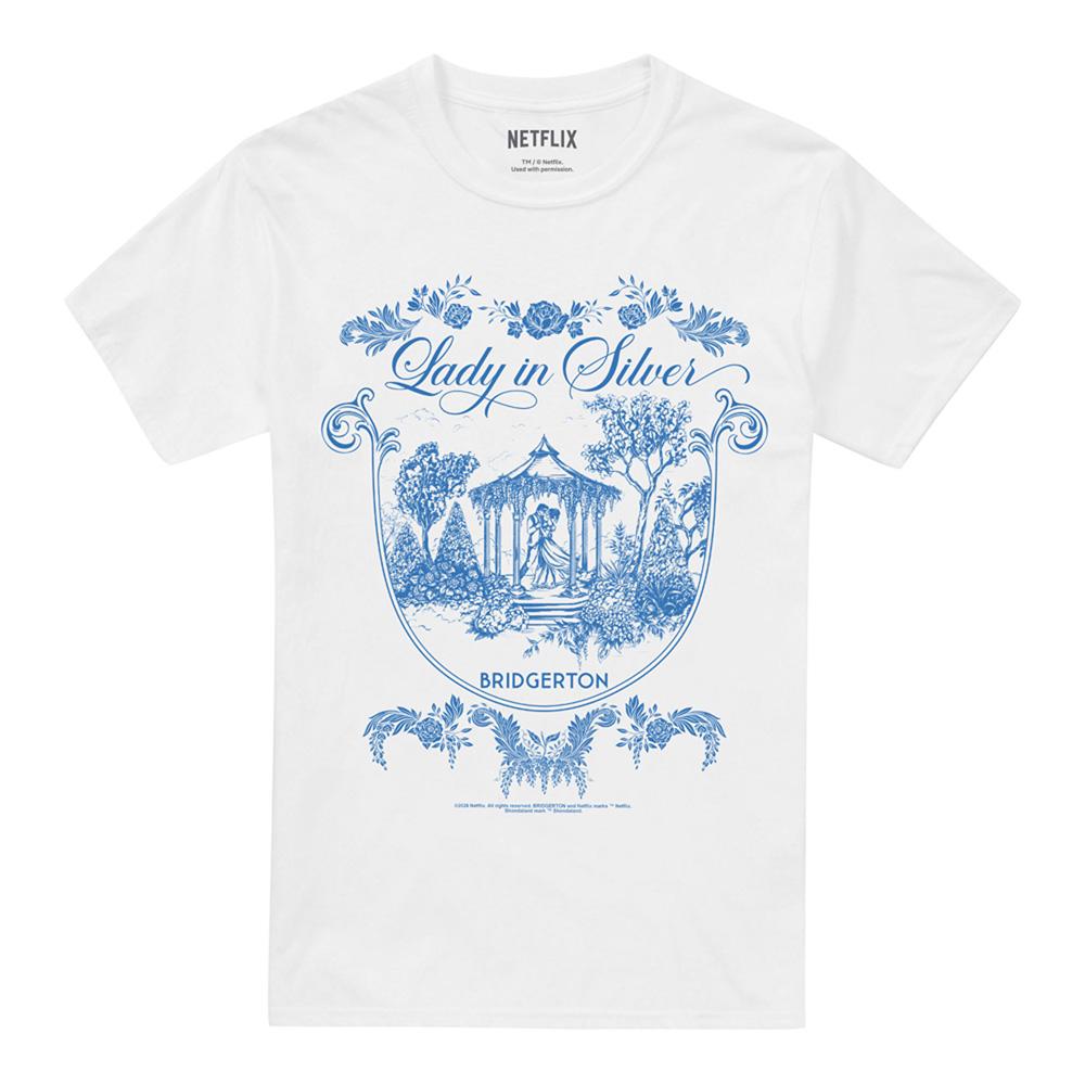 White - Front - Bridgerton Unisex Adult Fairy Tale Gazebo Dancing T-Shirt