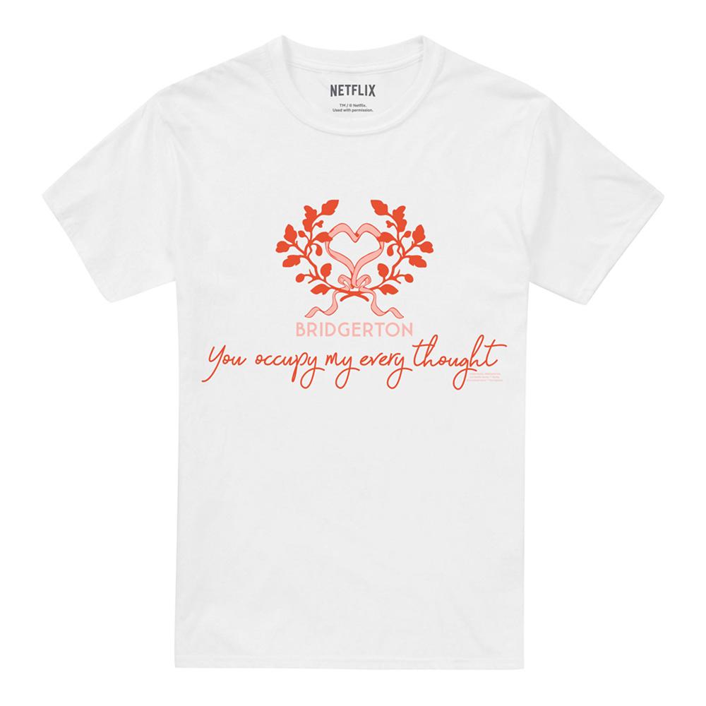 White - Front - Bridgerton Unisex Adult Occupy My Thoughts T-Shirt