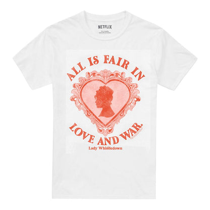 White - Front - Bridgerton Unisex Adult Love And War Lady Whistledown T-Shirt