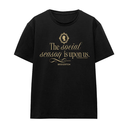 Black - Front - Bridgerton Womens-Ladies The Social Season Is Upon Us T-Shirt