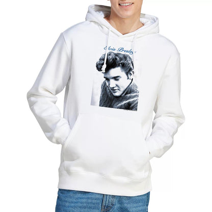 White - Back - Elvis Presley Unisex Adult Script & Sweater Hoodie