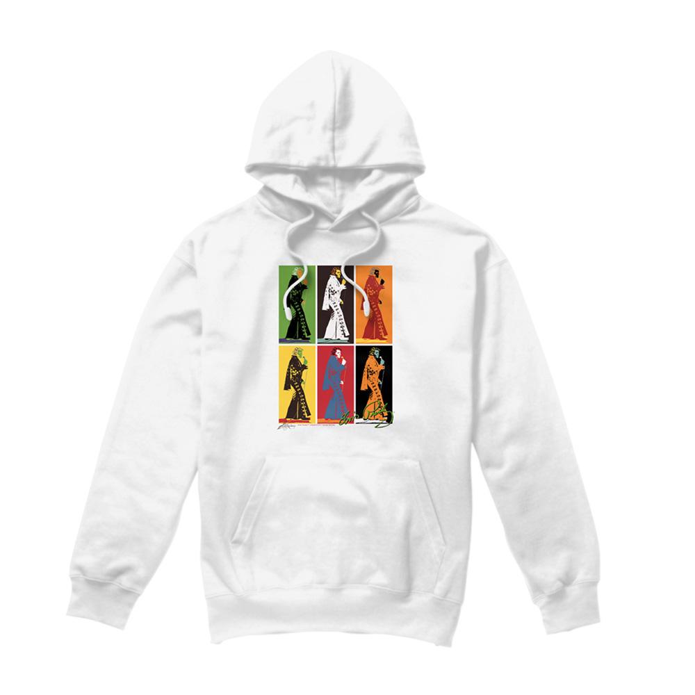 White - Front - Elvis Presley Unisex Adult Retro Boxes Hoodie