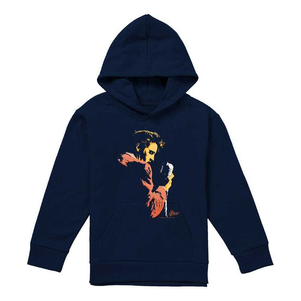 Navy - Front - Elvis Presley Childrens-Kids Early Pull Over Hoodie