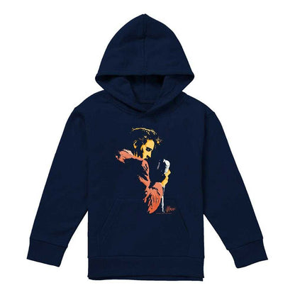 Navy - Front - Elvis Presley Childrens-Kids Early Pull Over Hoodie