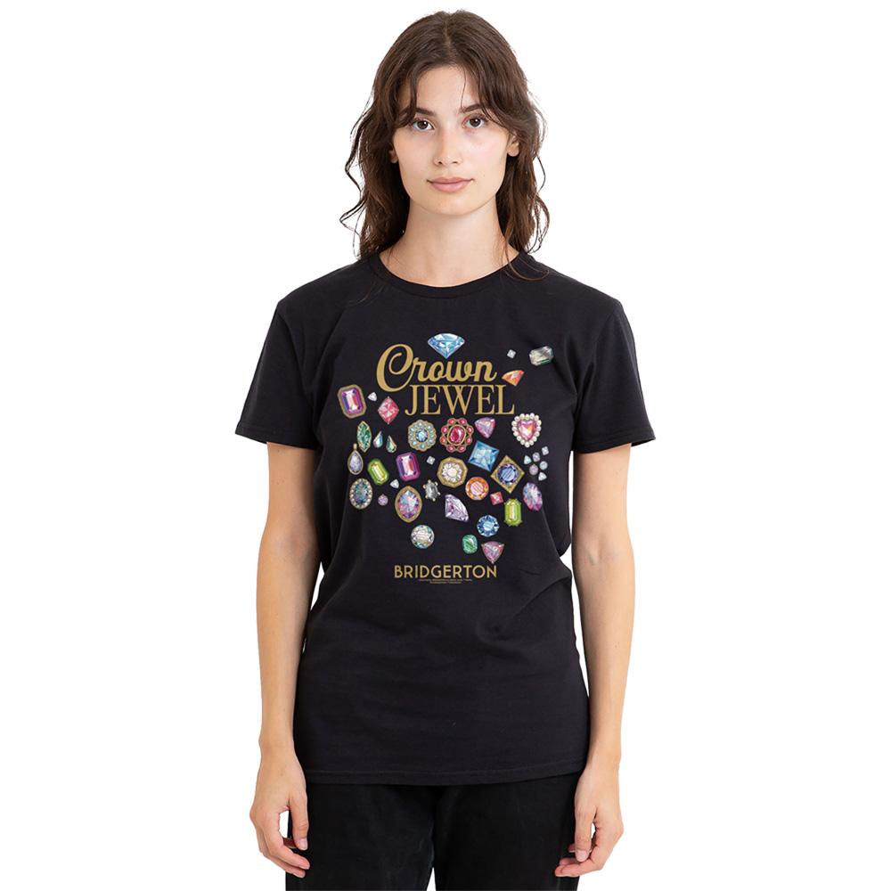 Black - Back - Bridgerton Womens-Ladies Crown Jewel T-Shirt