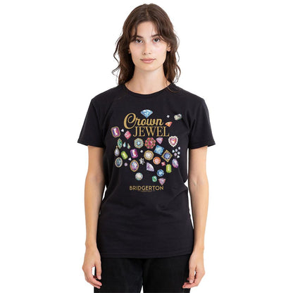 Black - Back - Bridgerton Womens-Ladies Crown Jewel T-Shirt