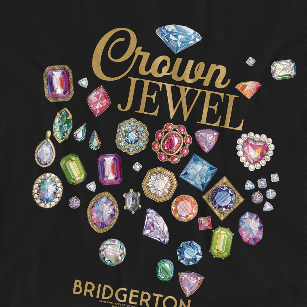 Black - Side - Bridgerton Womens-Ladies Crown Jewel T-Shirt