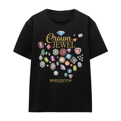 Black - Front - Bridgerton Womens-Ladies Crown Jewel T-Shirt