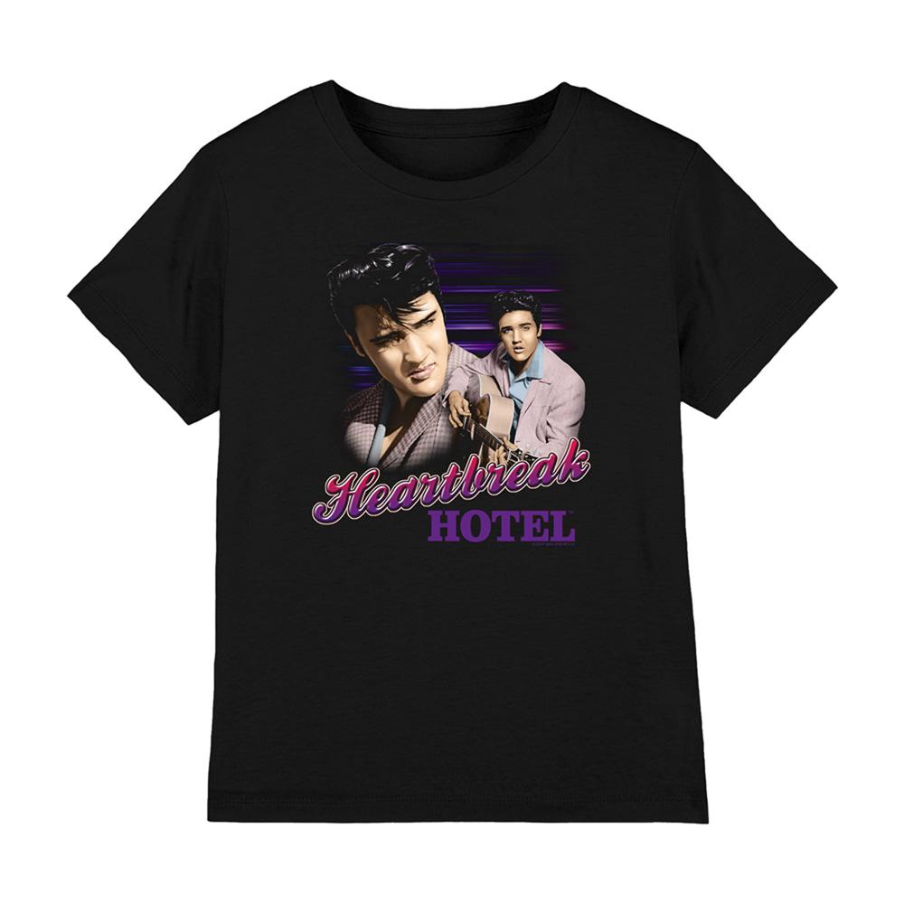 Black - Front - Elvis Presley Childrens-Kids Heartbreak Hotel T-Shirt