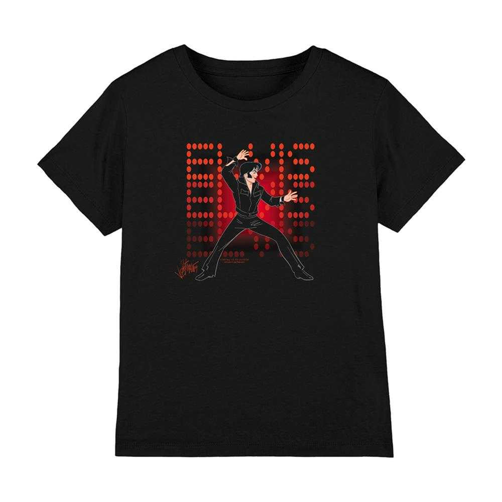 Black - Front - Elvis Childrens-Kids 69 Anime T-Shirt