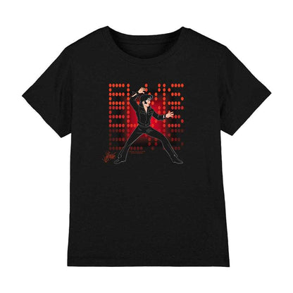 Black - Front - Elvis Childrens-Kids 69 Anime T-Shirt