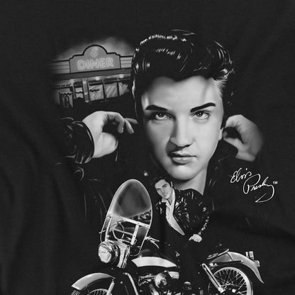 Black - Back - Elvis Childrens-Kids The King Rides Again T-Shirt