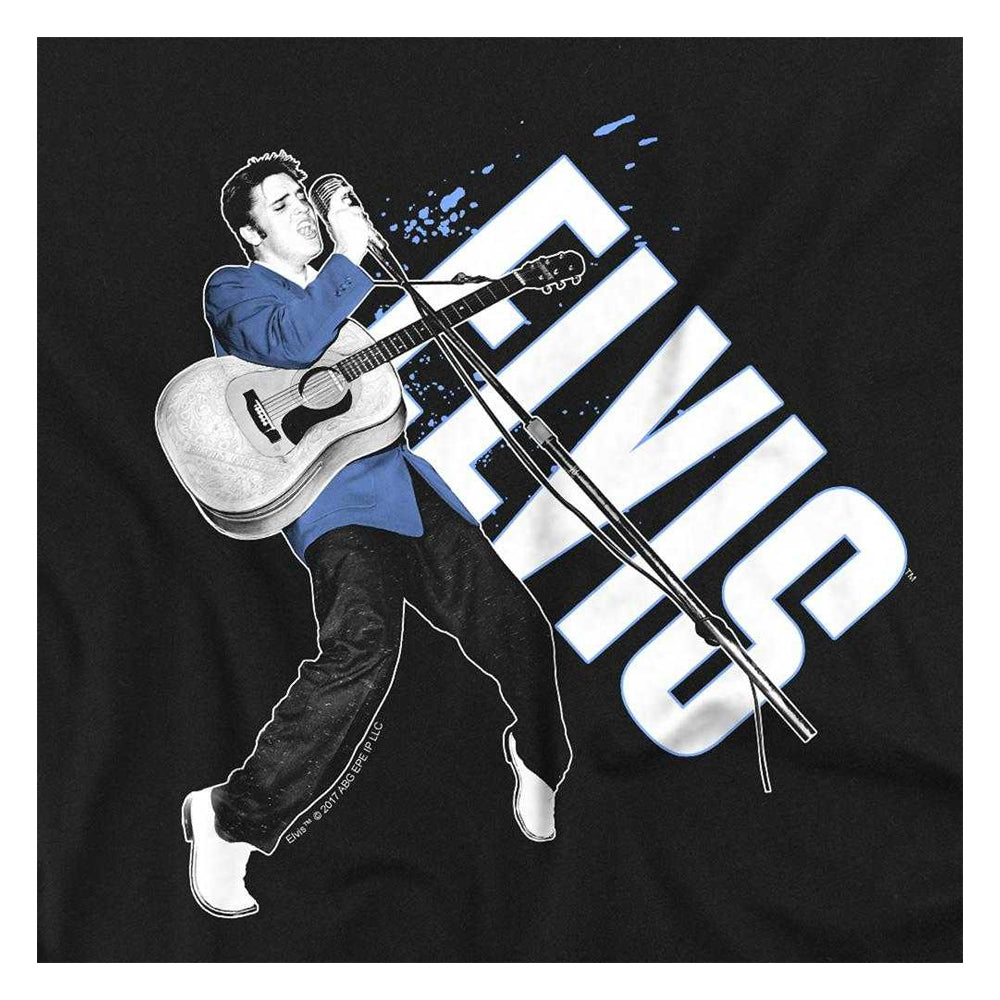 Black - Side - Elvis Presley Childrens-Kids On His Toes T-Shirt