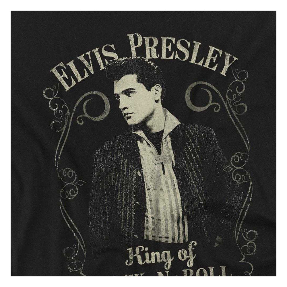 Black - Side - Elvis Presley Childrens-Kids Rock Legend T-Shirt