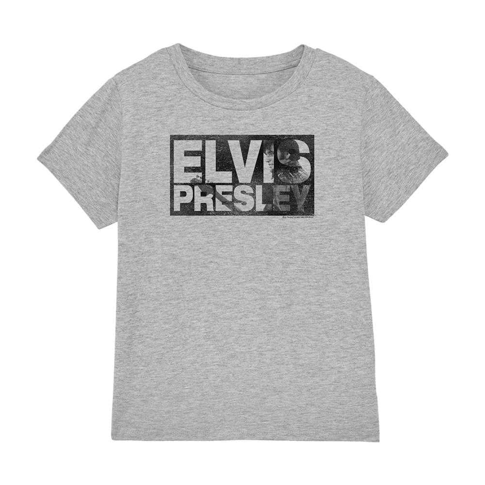 Athletic Heather - Front - Elvis Childrens-Kids Block Letters T-Shirt