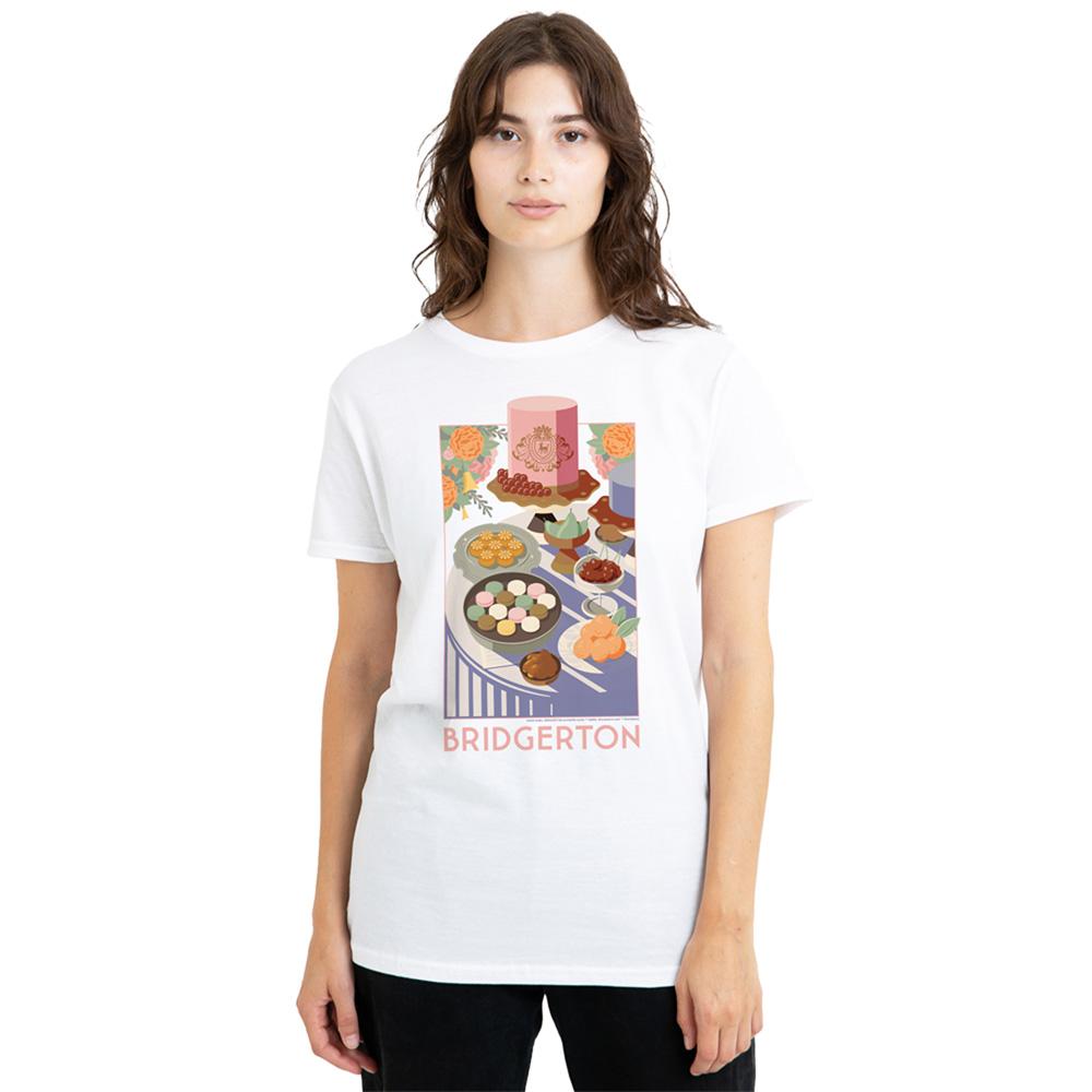 White - Back - Bridgerton Womens-Ladies Treats T-Shirt