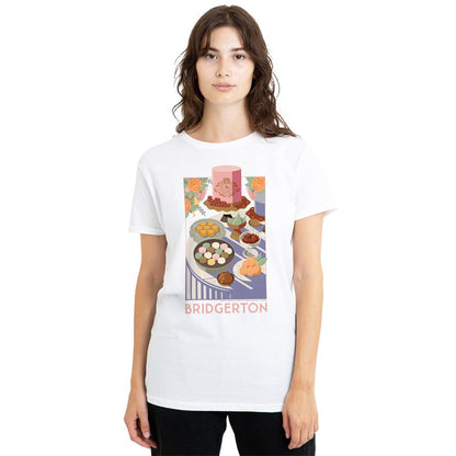 White - Back - Bridgerton Womens-Ladies Treats T-Shirt