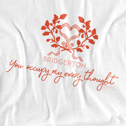 White - Side - Bridgerton Womens-Ladies Occupy My Thoughts T-Shirt