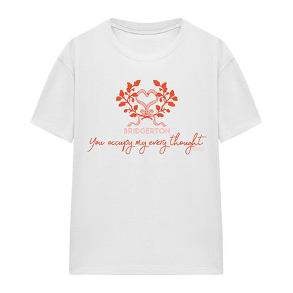 White - Front - Bridgerton Womens-Ladies Occupy My Thoughts T-Shirt