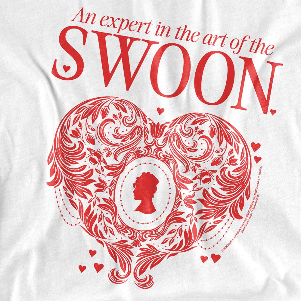 White - Side - Bridgerton Womens-Ladies The Art Of Swoon T-Shirt