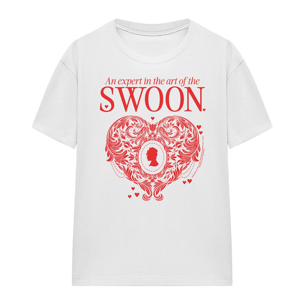 White - Front - Bridgerton Womens-Ladies The Art Of Swoon T-Shirt