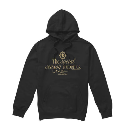 Black - Front - Bridgerton Unisex Adult The Social Season Is Upon Us Hoodie