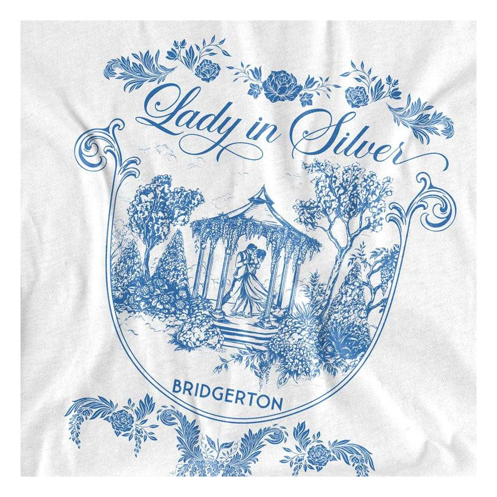 White - Side - Bridgerton Womens-Ladies Fairy Tale Gazebo Dancing T-Shirt