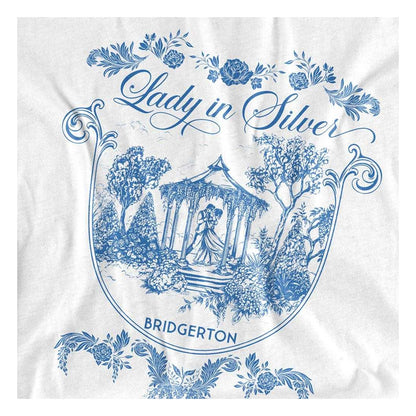 White - Side - Bridgerton Womens-Ladies Fairy Tale Gazebo Dancing T-Shirt