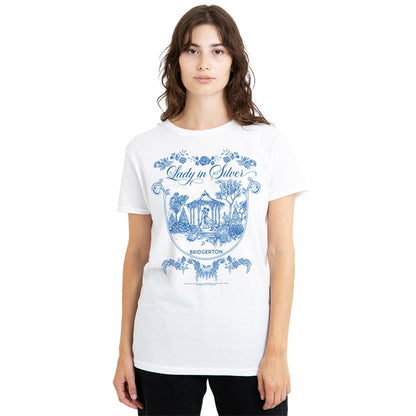 White - Lifestyle - Bridgerton Womens-Ladies Fairy Tale Gazebo Dancing T-Shirt