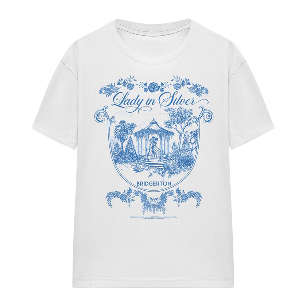 White - Front - Bridgerton Womens-Ladies Fairy Tale Gazebo Dancing T-Shirt
