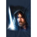 Navy - Side - Star Wars Childrens-Kids Obi Wan Kenobi Poster T-Shirt