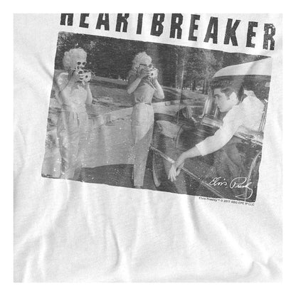 White - Side - Elvis Presley Childrens-Kids Heartbreaker T-Shirt