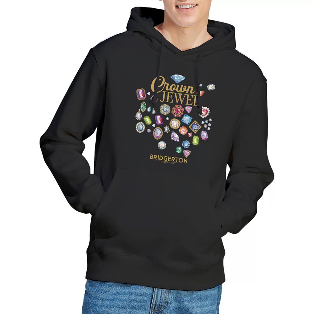 Black - Back - Bridgerton Unisex Adult Crown Jewel Hoodie