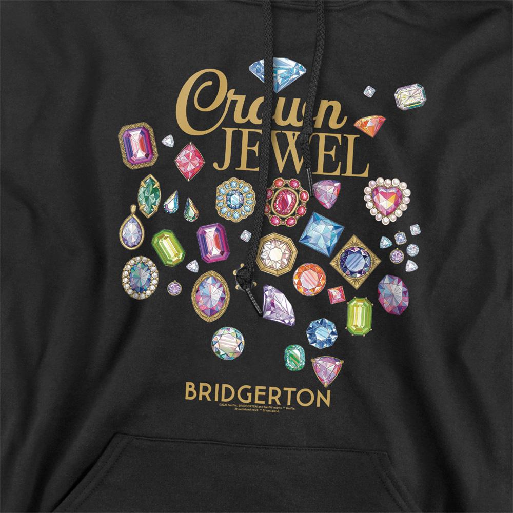 Black - Side - Bridgerton Unisex Adult Crown Jewel Hoodie