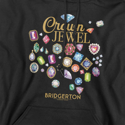 Black - Side - Bridgerton Unisex Adult Crown Jewel Hoodie
