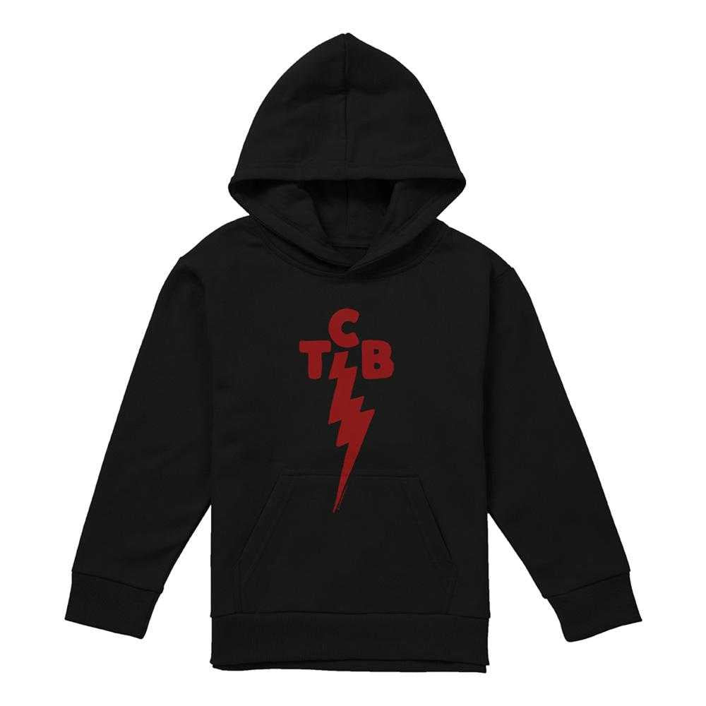 Black - Front - Elvis Presley Childrens-Kids Tcb Symbol Hoodie